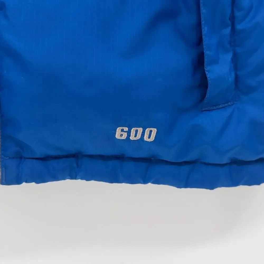 The North Face Boys 600 Down Puffer Vest - Blue/Gray - Medium